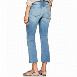 L’agence Sophia Lake Blue Cropped High Rise Flare Jeans Size 25